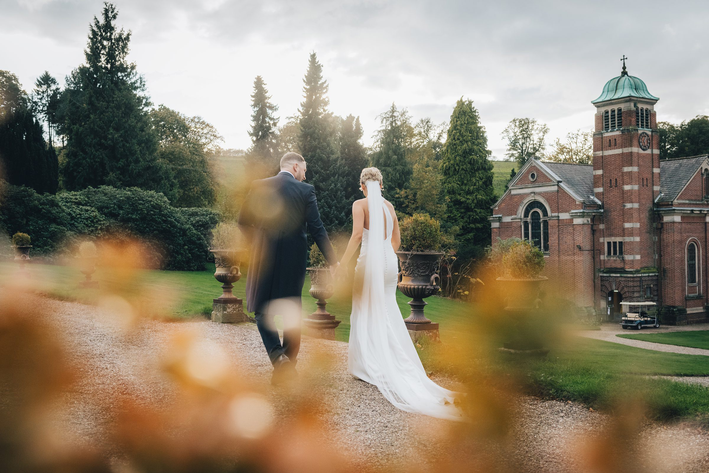 Natural candid wedding portraits at Hawkstone Hall
