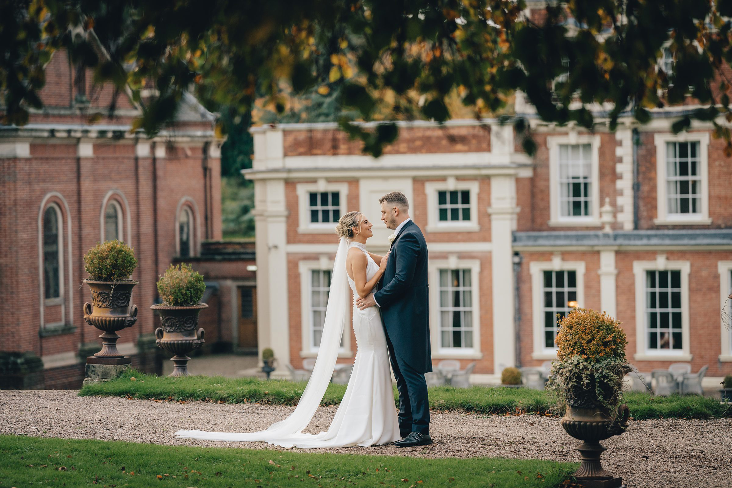 Autumn wedding floral details at Hawkstone Hall