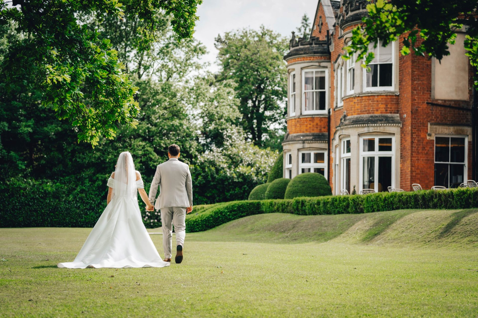 Pendrell Hall grounds set up for a summer wedding