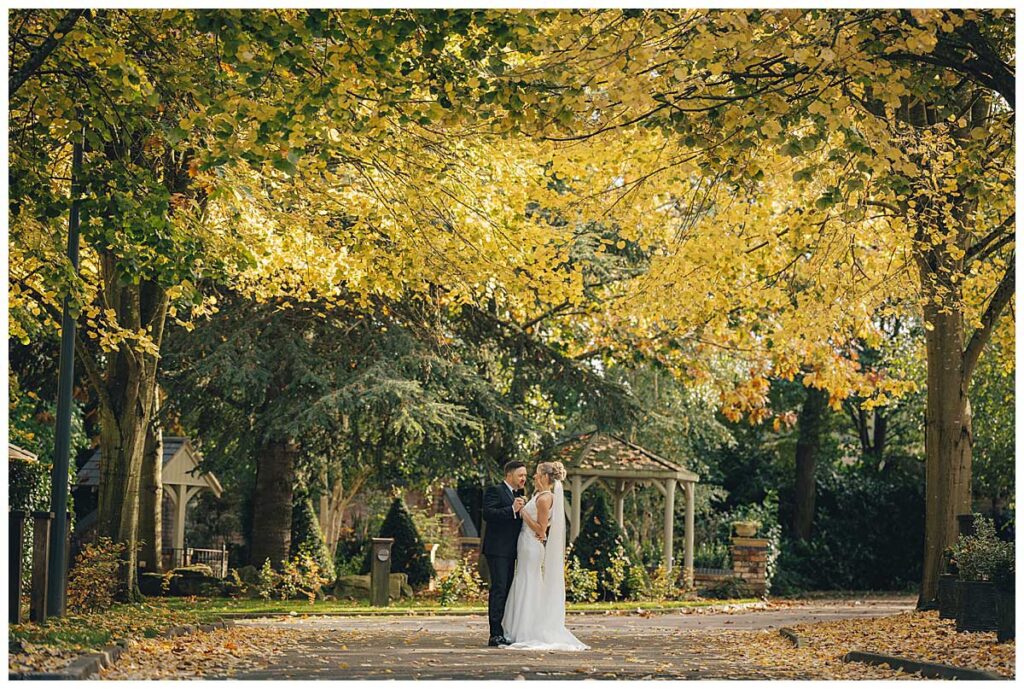 Autumn wedding colours at Fairlawns Hotel Aldridge