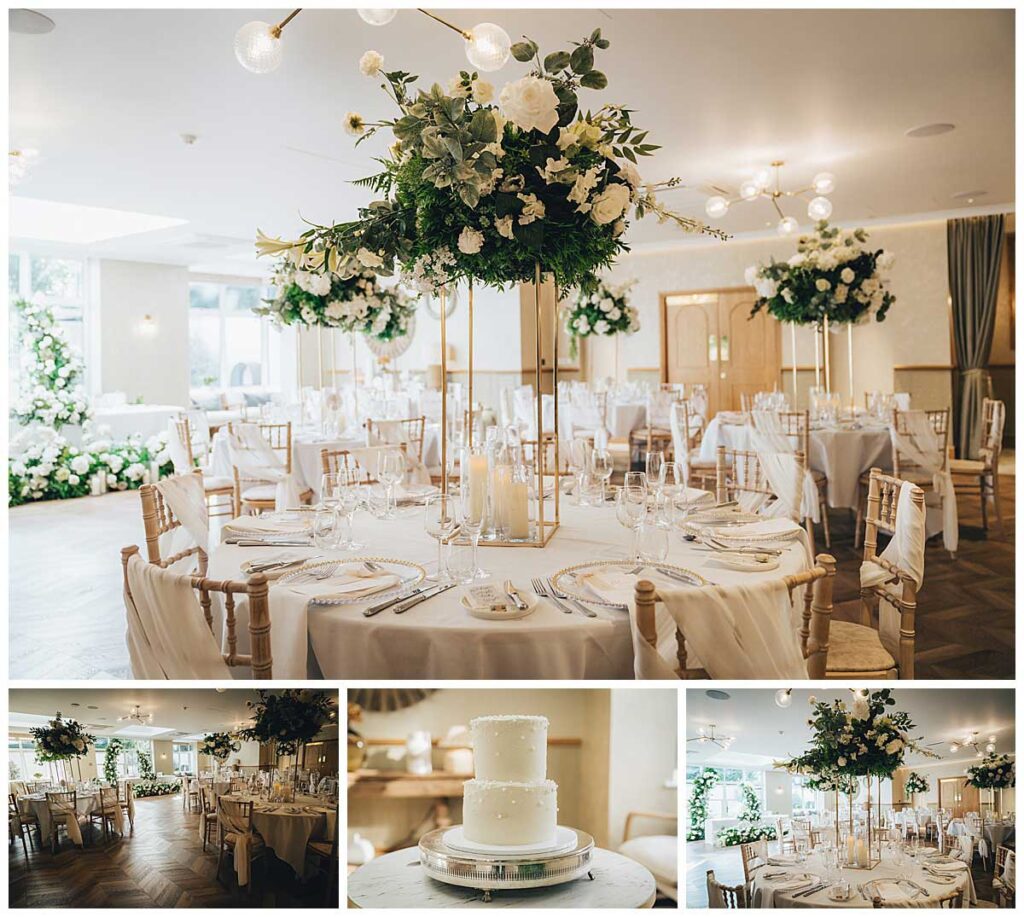 Fairlawns Hotel wedding breakfast room décor