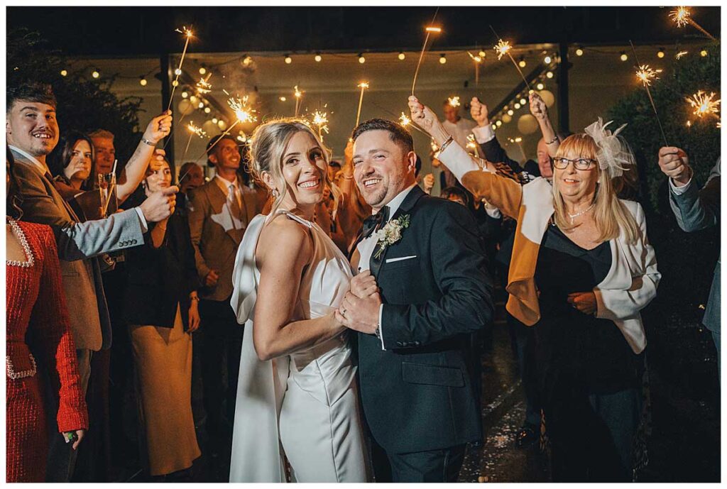 Elegant black tie wedding photography at Fairlawns Hotel