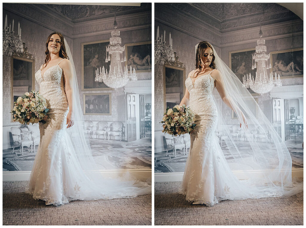 Bride walking down the aisle at The Moat House