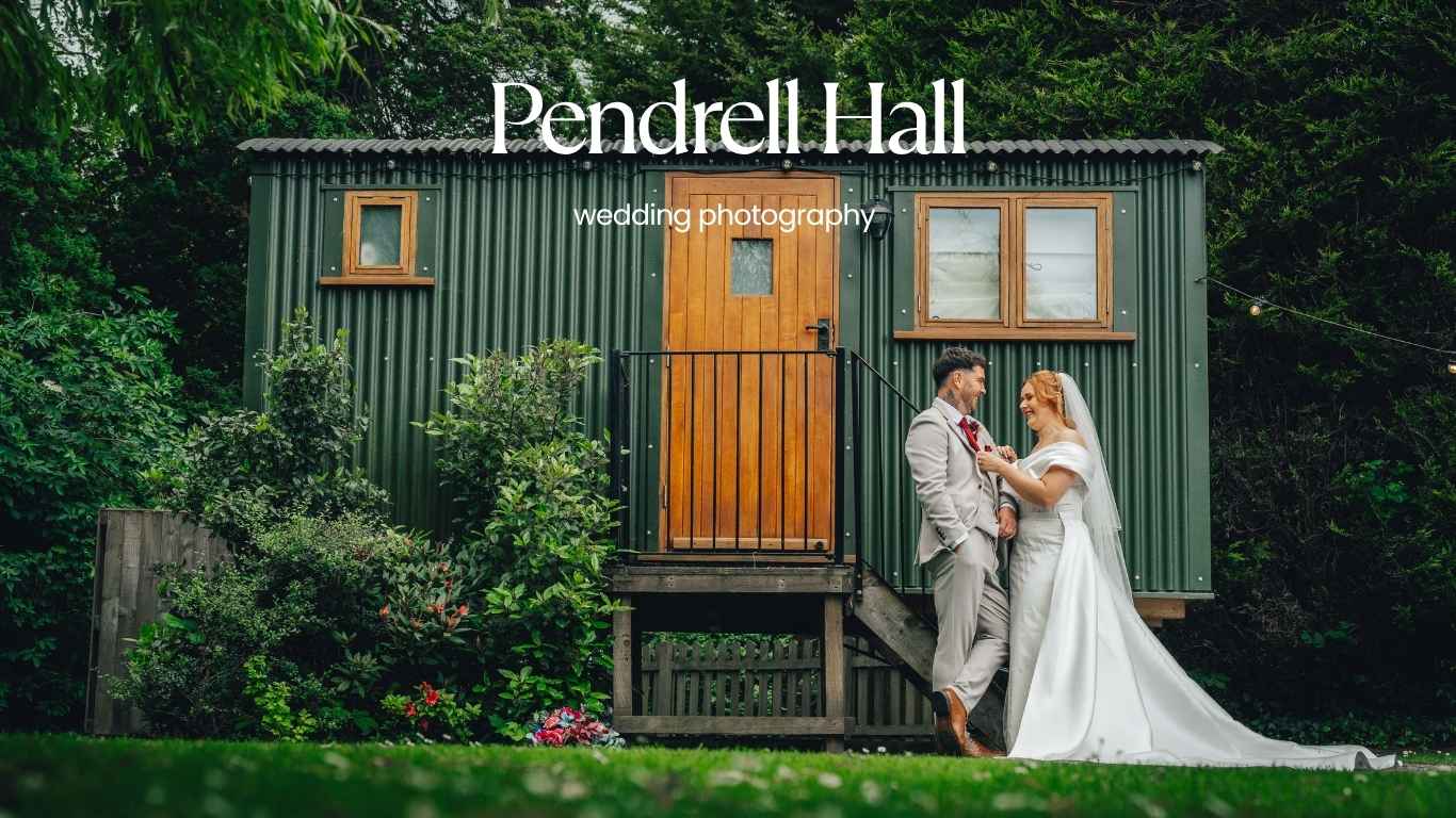Bride and groom portrait at Pendrell Hall