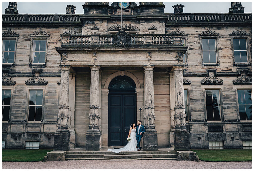 Romantic couple portraits at Sandon Hall