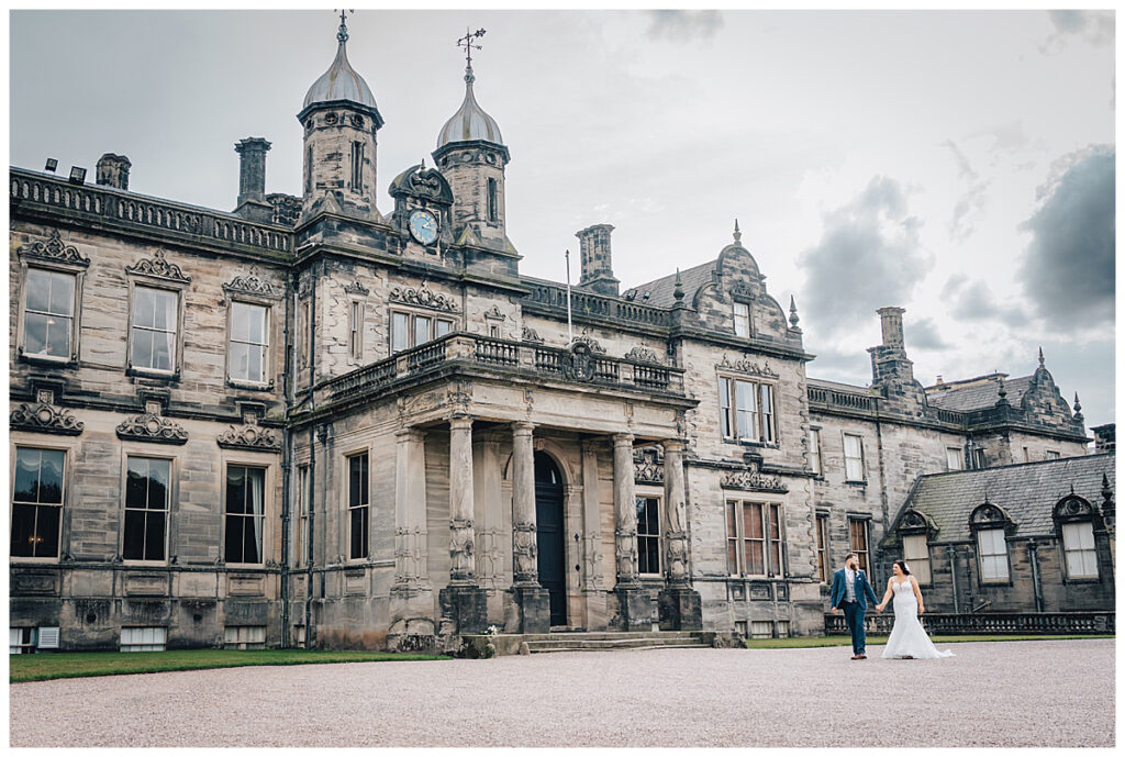 Bride and groom portraits at Sandon Hall Staffordshire