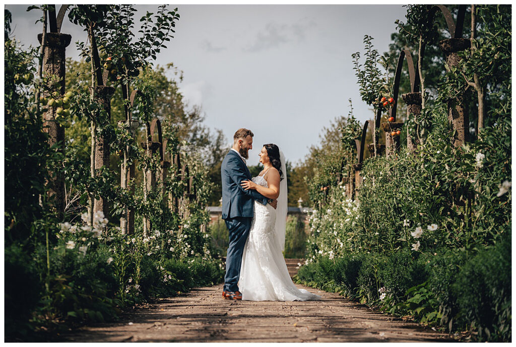 Relaxed wedding portraits at Sandon Hall