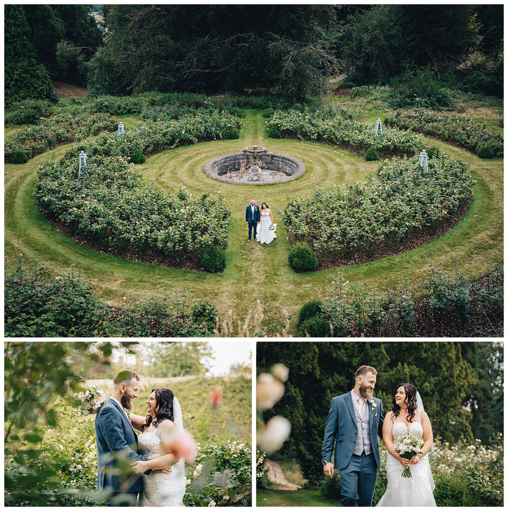 Relaxed wedding portraits at Sandon Hall
