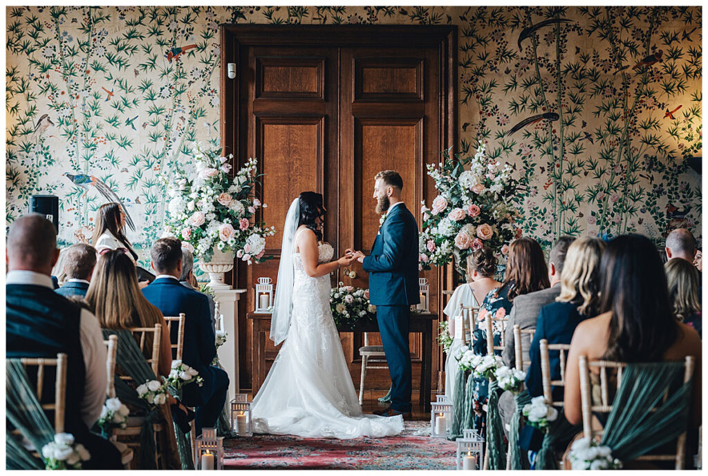 Emotional wedding ceremony at Sandon Hall Staffordshire