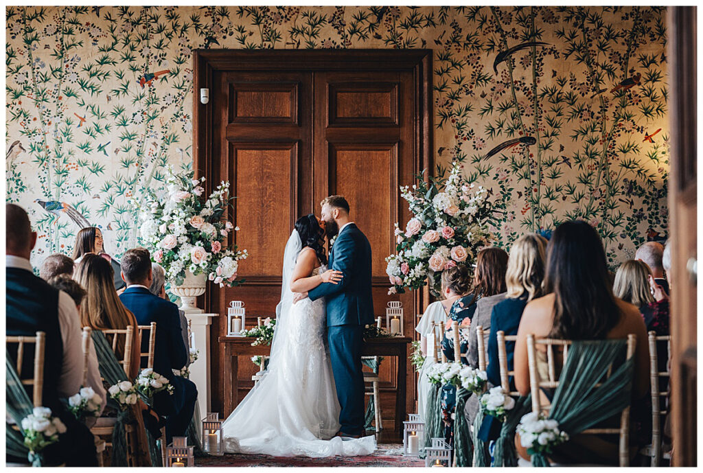 Emotional wedding ceremony at Sandon Hall Staffordshire