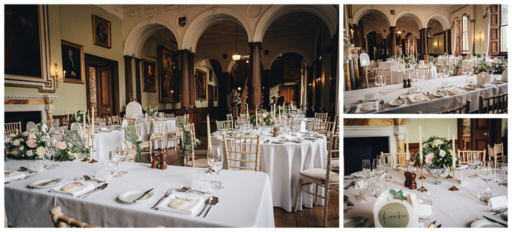 Sandon Hall wedding décor and styling
