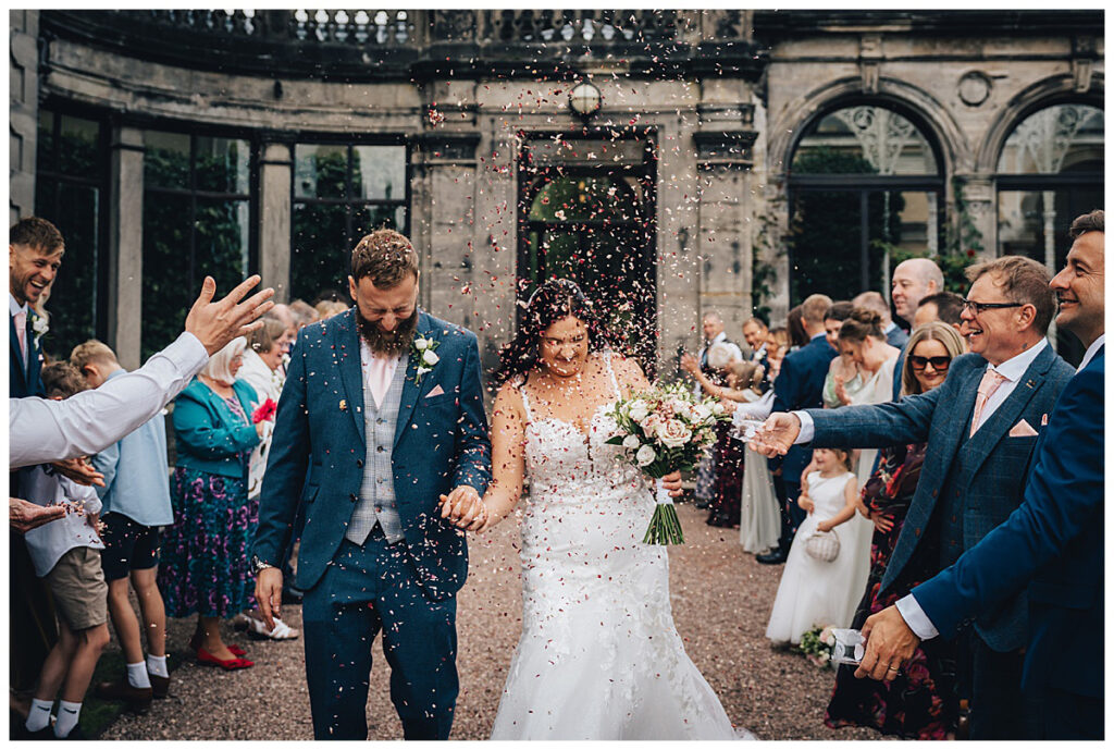 Natural wedding photography around Sandon Hall grounds