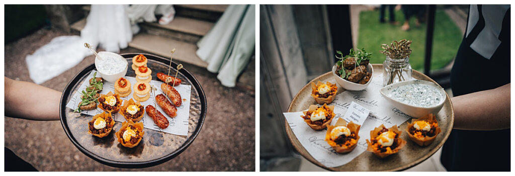 food at Sandon Hall wedding venue